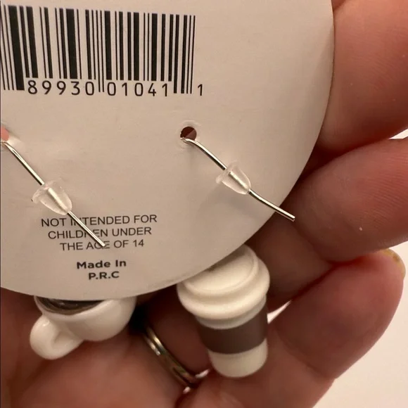 Starbucks White and Green Coffee Cup Earrings - Picture 5 of 5